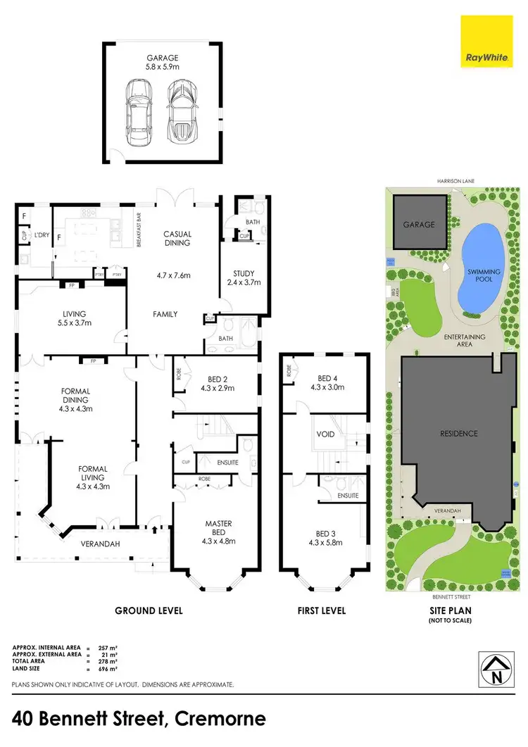 Floorplan of Homely house listing, 40 Bennett Street, Cremorne NSW 2090
