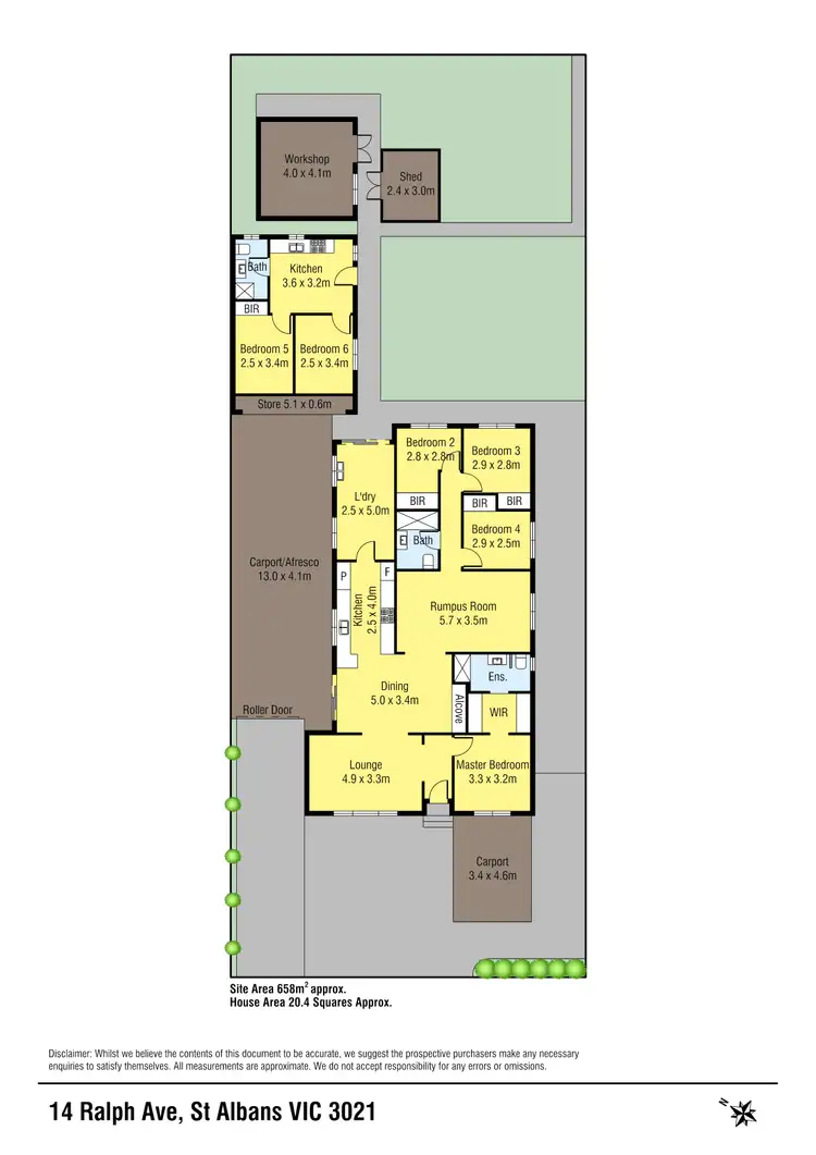 Floorplan of Homely house listing, 14 Ralph Avenue, St Albans VIC 3021