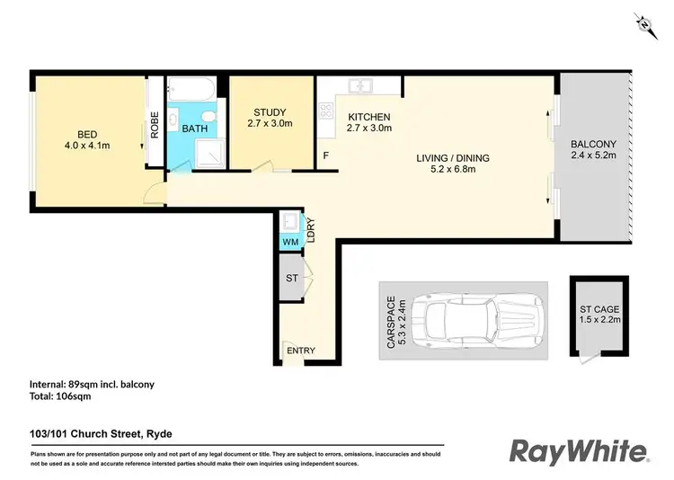 Floorplan of Homely apartment listing, 103/101 Church Street, Ryde NSW 2112