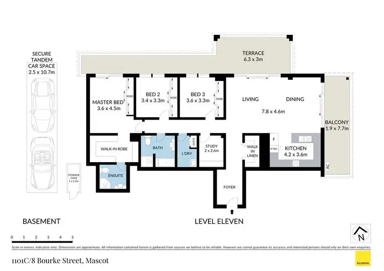 Floorplan of Homely apartment listing, 1101C/8 Bourke Street, Mascot NSW 2020