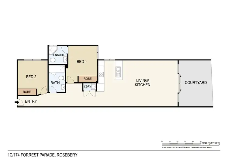 Floorplan of Homely apartment listing, 1C/174 Forrest Parade, Rosebery NT 832