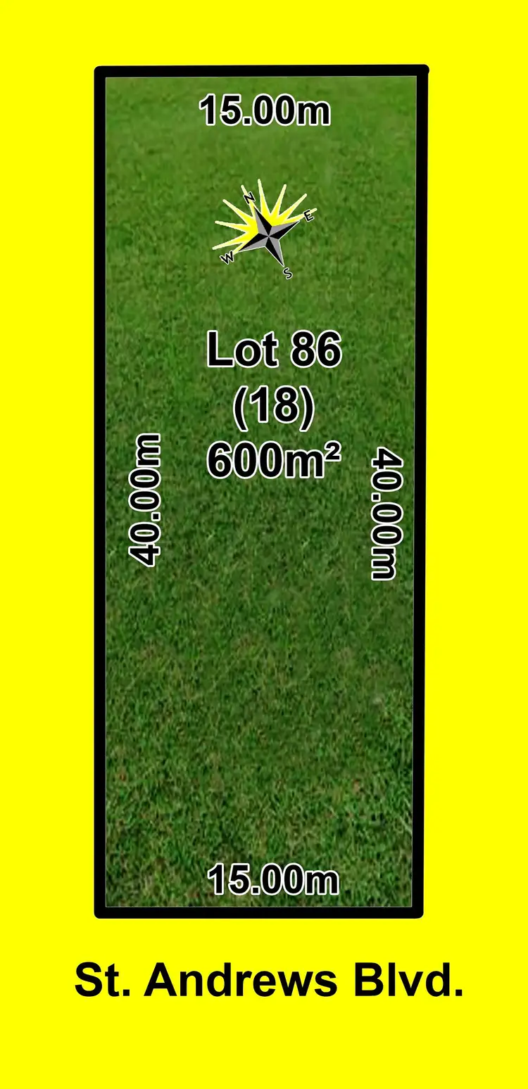 Floorplan of Homely land listing, 18 St Andrews Boulevard, Normanville SA 5204
