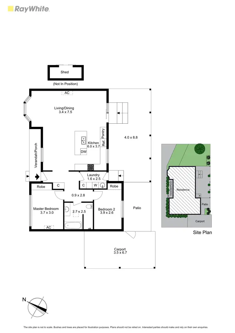 Floorplan of Homely unit listing, 1/59 Austral Crescent, Baxter VIC 3911