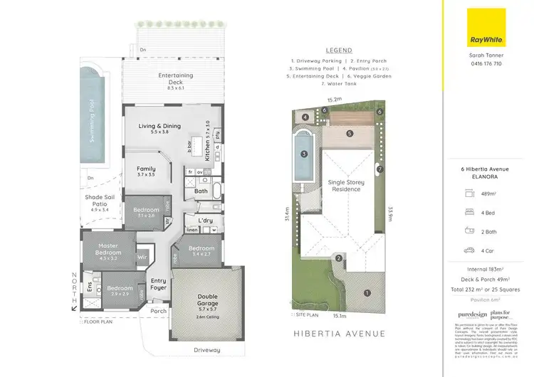 Floorplan of Homely house listing, 6 Hibertia Avenue, Elanora QLD 4221