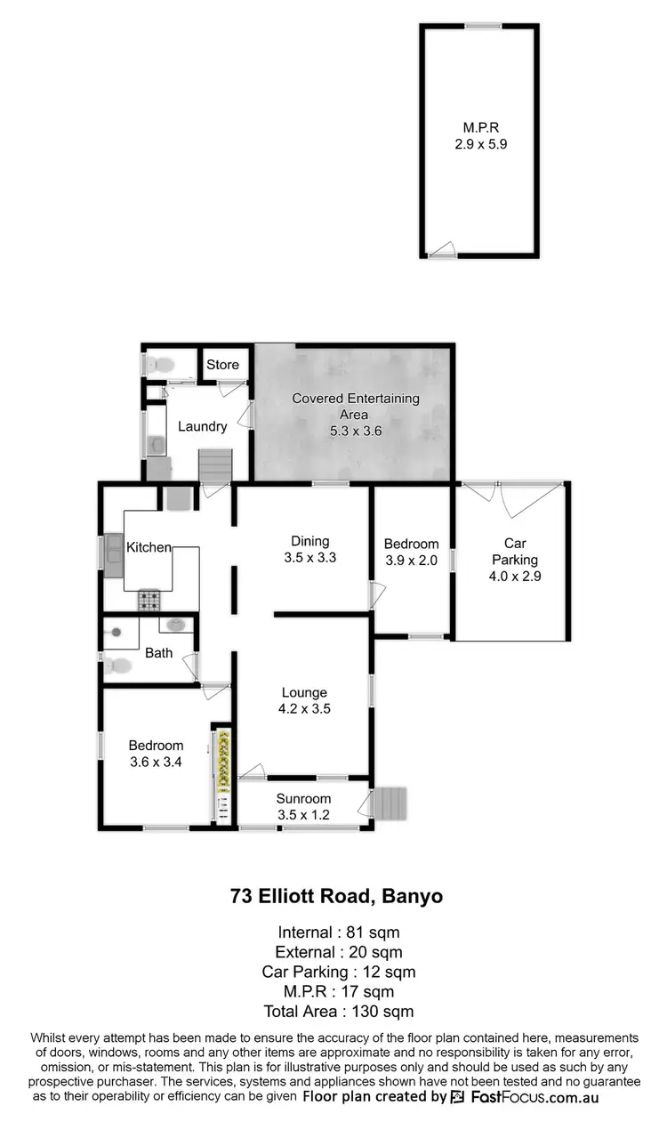 Floorplan of Homely house listing, 73 Elliott Road, Banyo QLD 4014