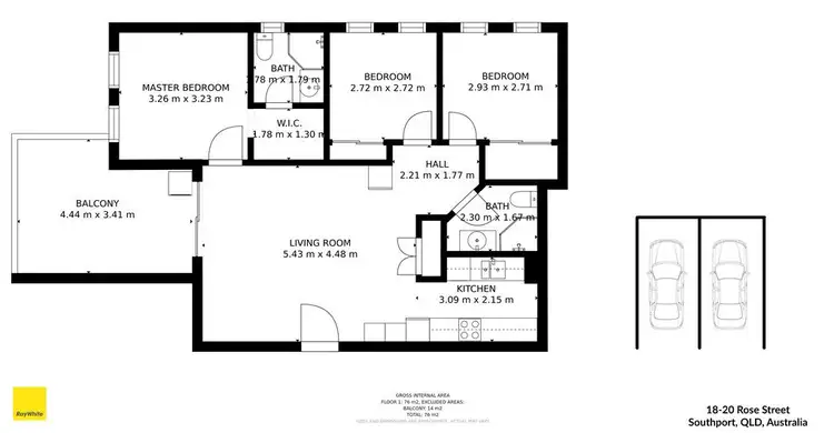 Floorplan of Homely apartment listing, 18/18 Rose Street, Southport QLD 4215
