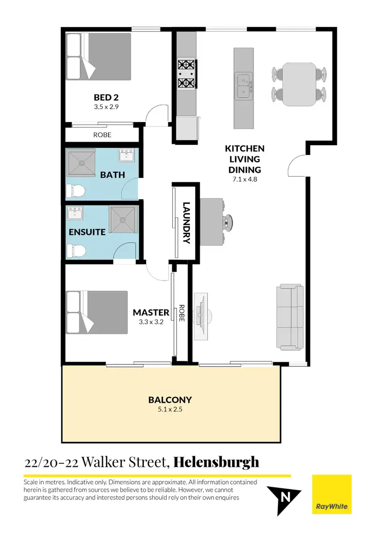 Floorplan of Homely unit listing, 22/20-22 Walker Street, Helensburgh NSW 2508