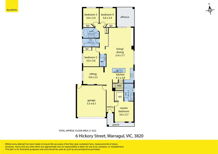 Floorplan of Homely house listing, 6 Hickory Street, Warragul VIC 3820