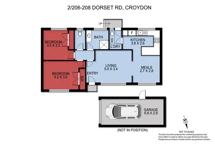 Floorplan of Homely unit listing, 2/206-208 Dorset Road, Croydon VIC 3136
