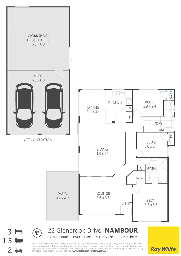 Floorplan of Homely house listing, 22 Glenbrook Drive, Nambour QLD 4560