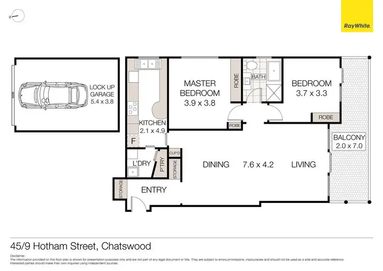 Floorplan of Homely unit listing, 45/9 Hotham Street, Chatswood NSW 2067