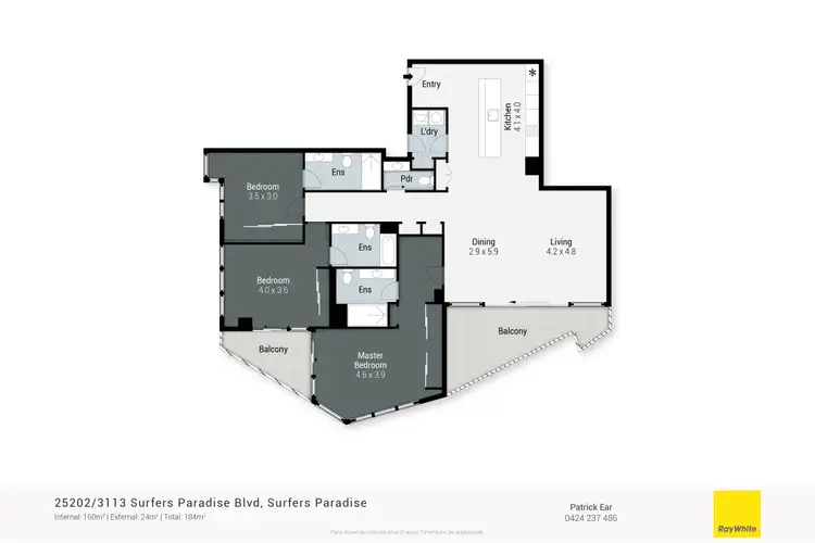 Floorplan of Homely apartment listing, 25202/3113 Surfers Paradise Boulevard, Surfers Paradise QLD 4217