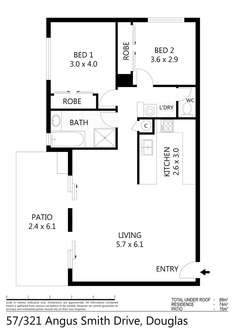 Floorplan of Homely unit listing, 57/321-341 Angus Smith Drive, Douglas QLD 4814