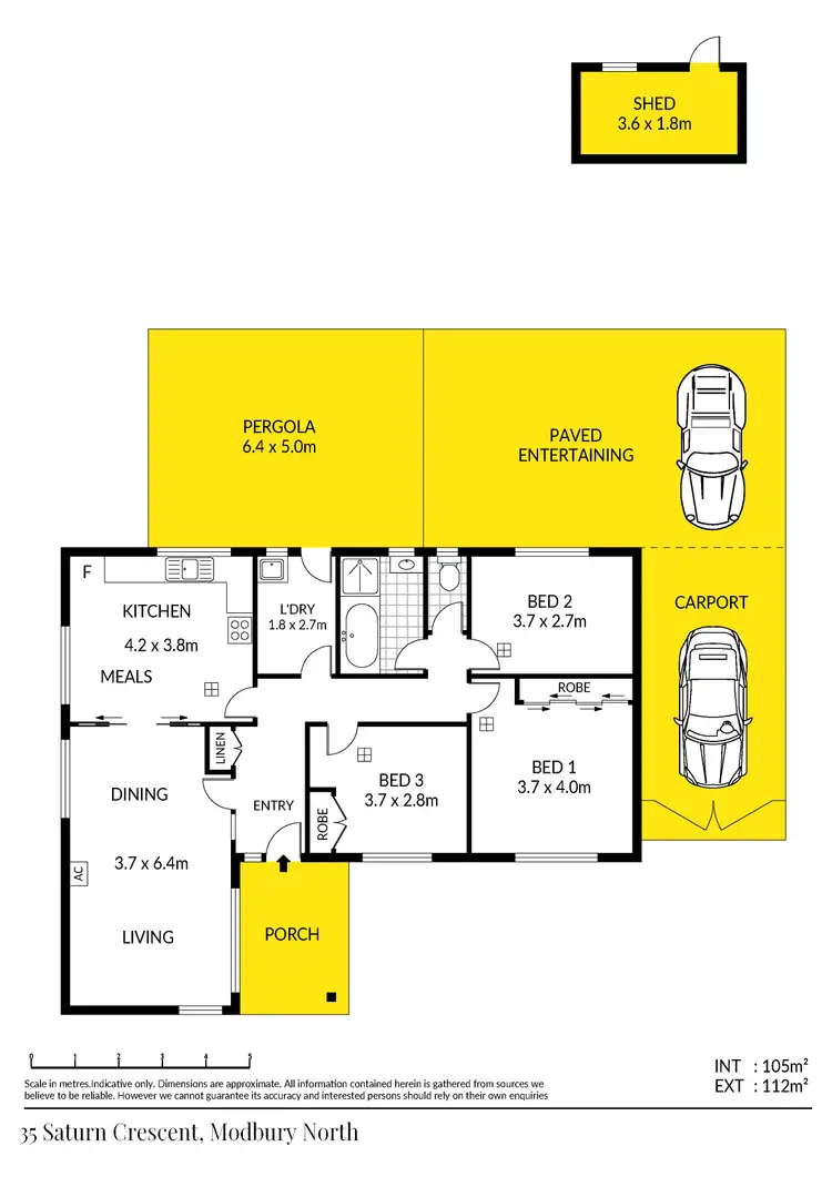 Floorplan of Homely house listing, 35 Saturn Crescent, Modbury North SA 5092
