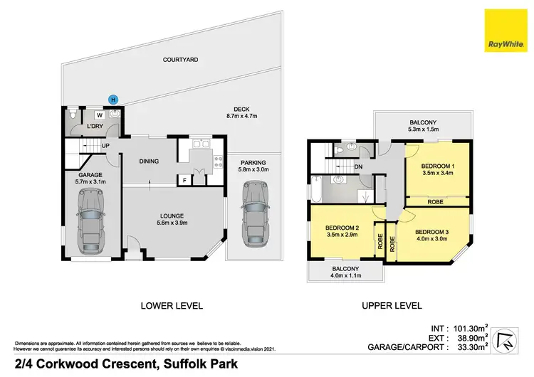 Floorplan of Homely townhouse listing, 2/4 Corkwood Crescent, Suffolk Park NSW 2481