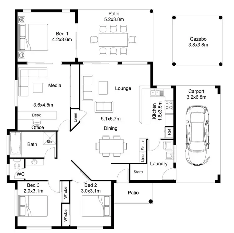 Floorplan of Homely house listing, 17 Martello Drive, Kirwan QLD 4817