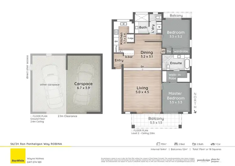 Floorplan of Homely unit listing, 56/24 Ron Penhaligon Way, Robina QLD 4226