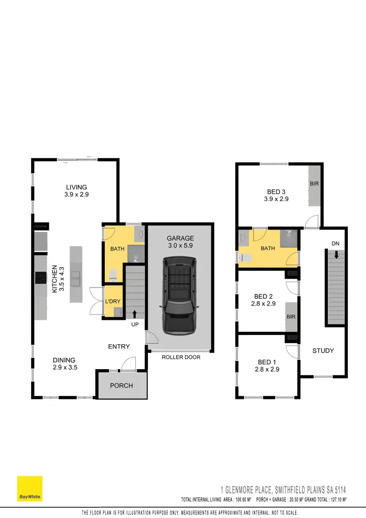 Floorplan of Homely house listing, 1 Glenmore Place, Smithfield Plains SA 5114