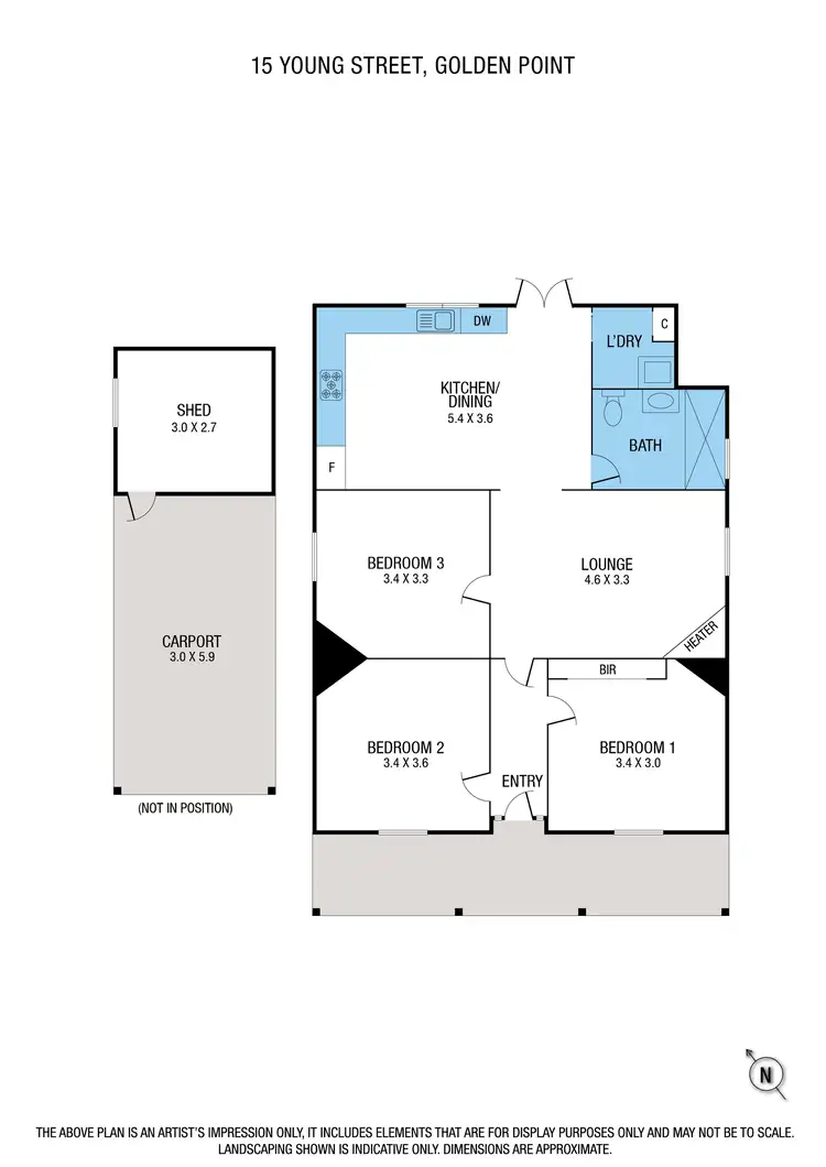 Floorplan of Homely house listing, 15 Young Street, Golden Point VIC 3350