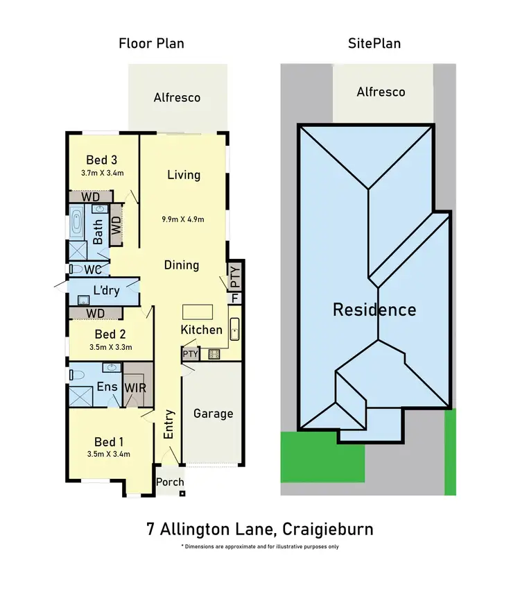 Floorplan of Homely house listing, 7 Allington Lane, Craigieburn VIC 3064
