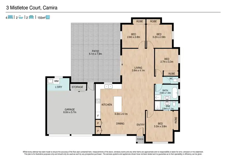 Floorplan of Homely house listing, 3 Mistletoe Court, Camira QLD 4300