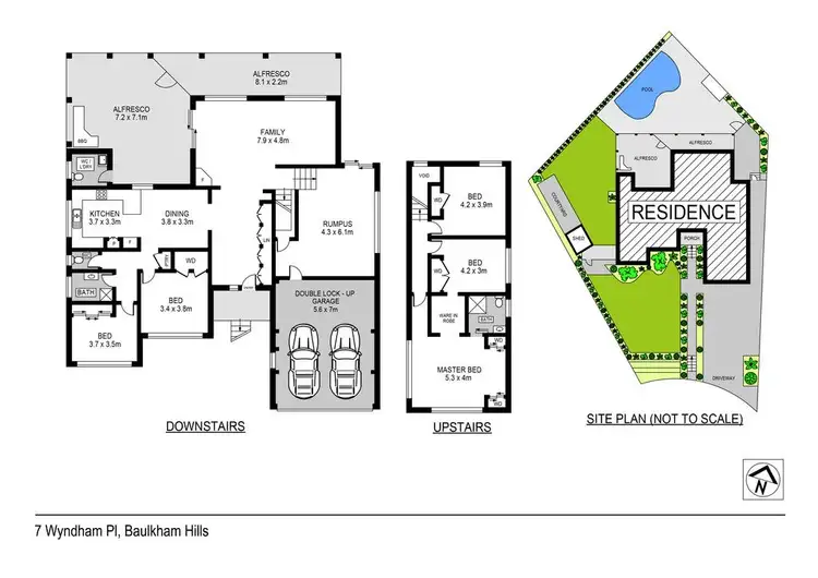 Floorplan of Homely house listing, 7 Wyndham Place, Baulkham Hills NSW 2153