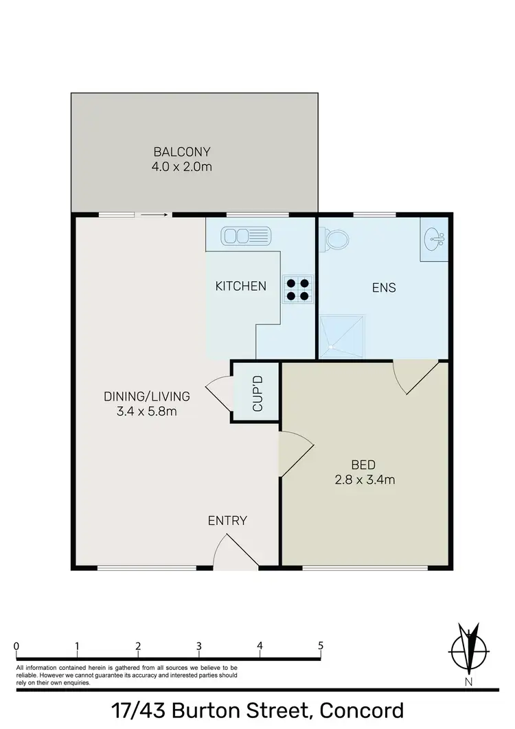 Floorplan of Homely unit listing, 17/43 Burton Street, Concord NSW 2137
