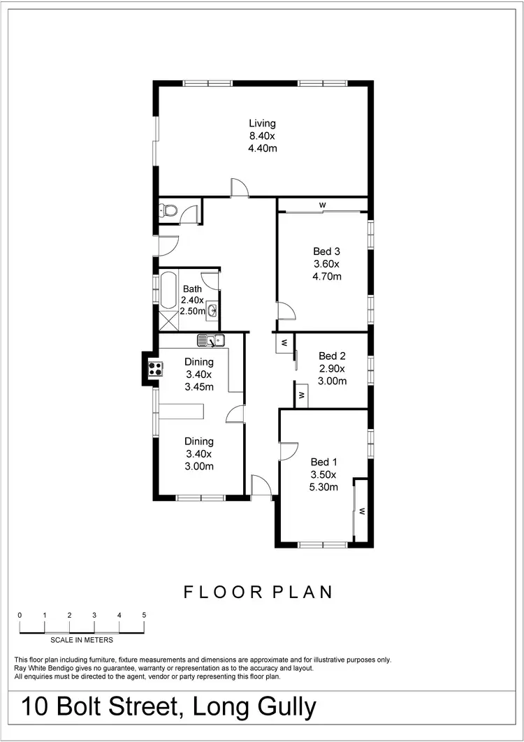 Floorplan of Homely house listing, 10 Bolt Street, Long Gully VIC 3550
