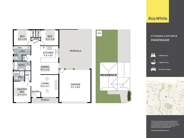 Floorplan of Homely house listing, 57 Manna Gum Drive, Pakenham VIC 3810