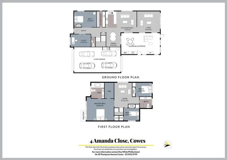 Floorplan of Homely house listing, 4 Amanda Close, Cowes VIC 3922
