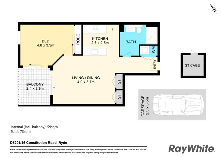 Floorplan of Homely apartment listing, 5201D/16 Constitution Road, Ryde NSW 2112