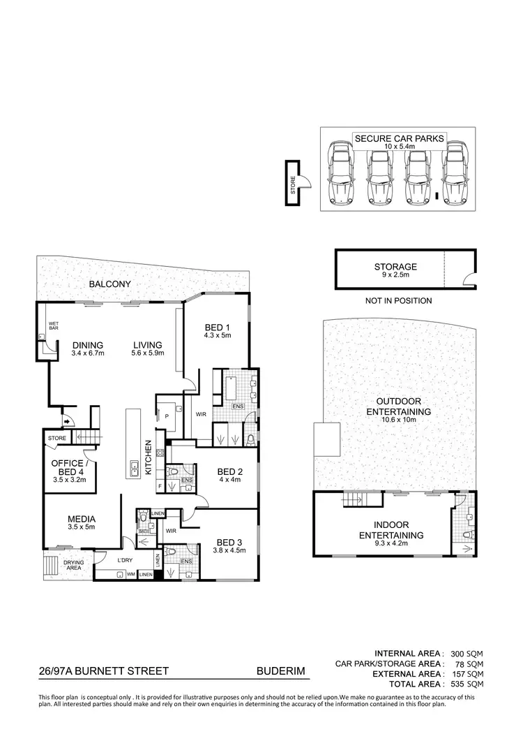 Floorplan of Homely unit listing, The Penthouse, 26/97 Burnett Street, Buderim QLD 4556