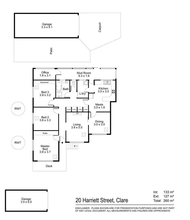 Floorplan of Homely house listing, 20 Harriett Street, Clare SA 5453