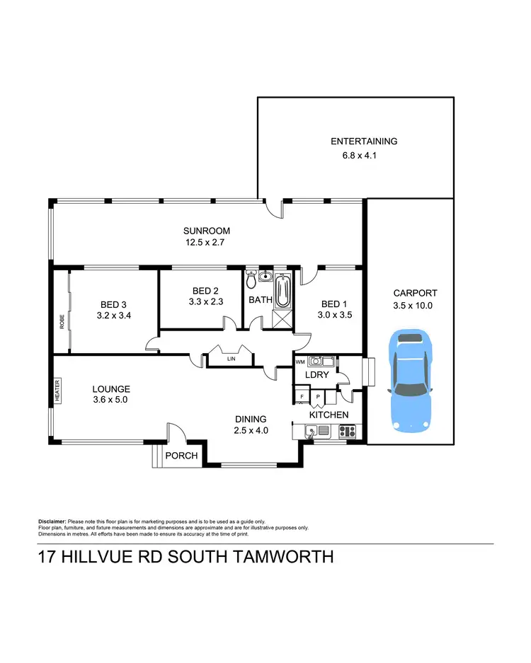 Floorplan of Homely house listing, 17 Hillvue Road, Tamworth NSW 2340