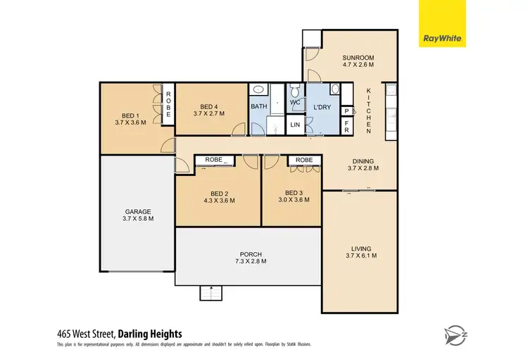 Floorplan of Homely house listing, 465 West Street, Darling Heights QLD 4350
