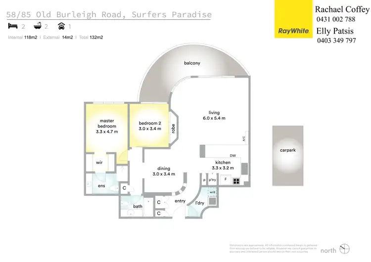 Floorplan of Homely apartment listing, 58 Biarritz 85 Old Burleigh Road, Surfers Paradise QLD 4217
