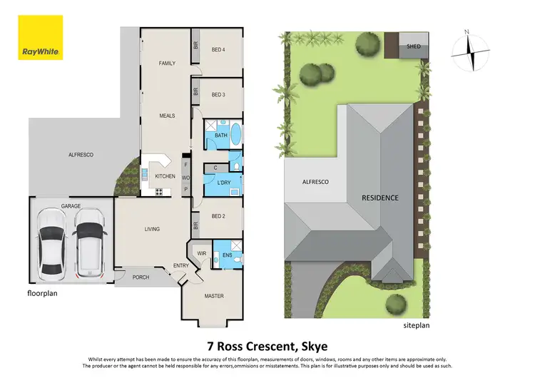 Floorplan of Homely house listing, 7 Ross Crescent, Skye VIC 3977