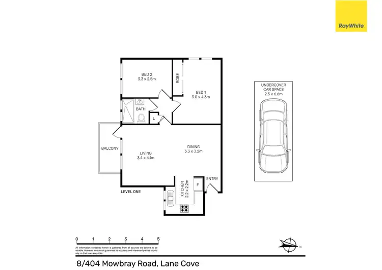 Floorplan of Homely unit listing, 8/404 Mowbray Road, Lane Cove NSW 2066