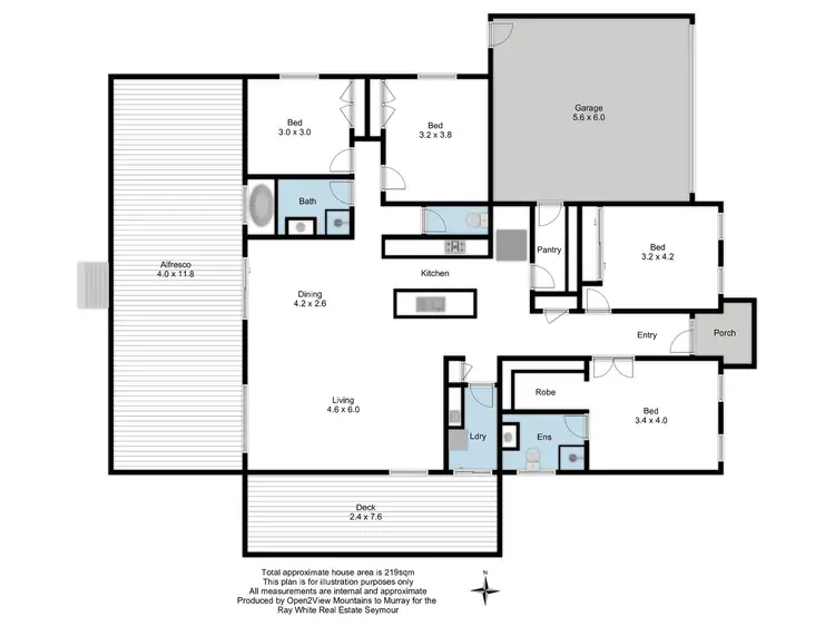 Floorplan of Homely house listing, 14 Lightwood Avenue, Seymour VIC 3660