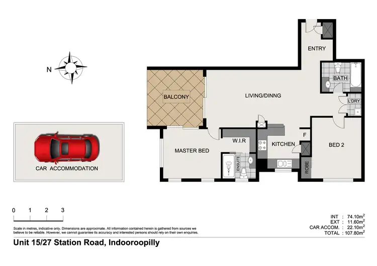 Floorplan of Homely apartment listing, 15/27 Station Road, Indooroopilly QLD 4068