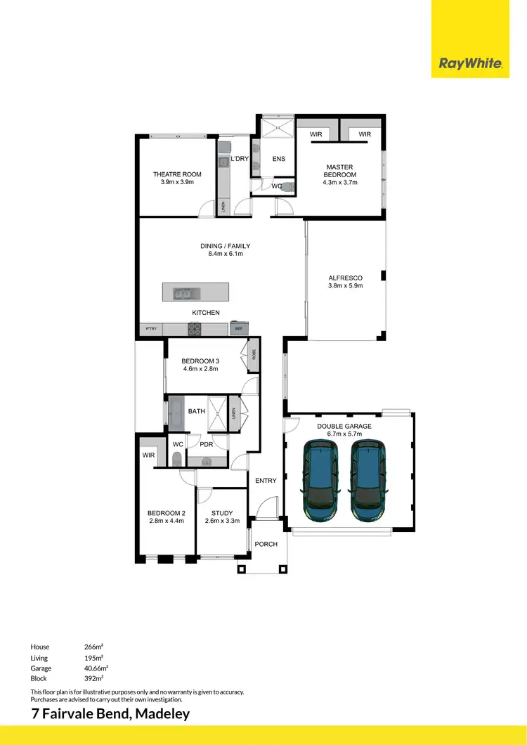 Floorplan of Homely house listing, 7 Fairvale Bend, Madeley WA 6065