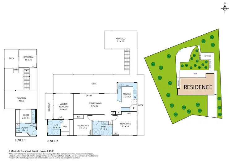 Floorplan of Homely house listing, 9 Merinda Crescent, Point Lookout QLD 4183