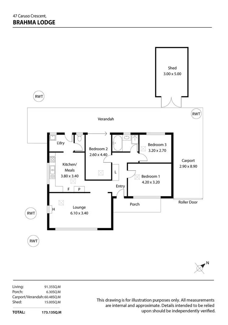 Floorplan of Homely house listing, 47 Caruso Crescent, Brahma Lodge SA 5109