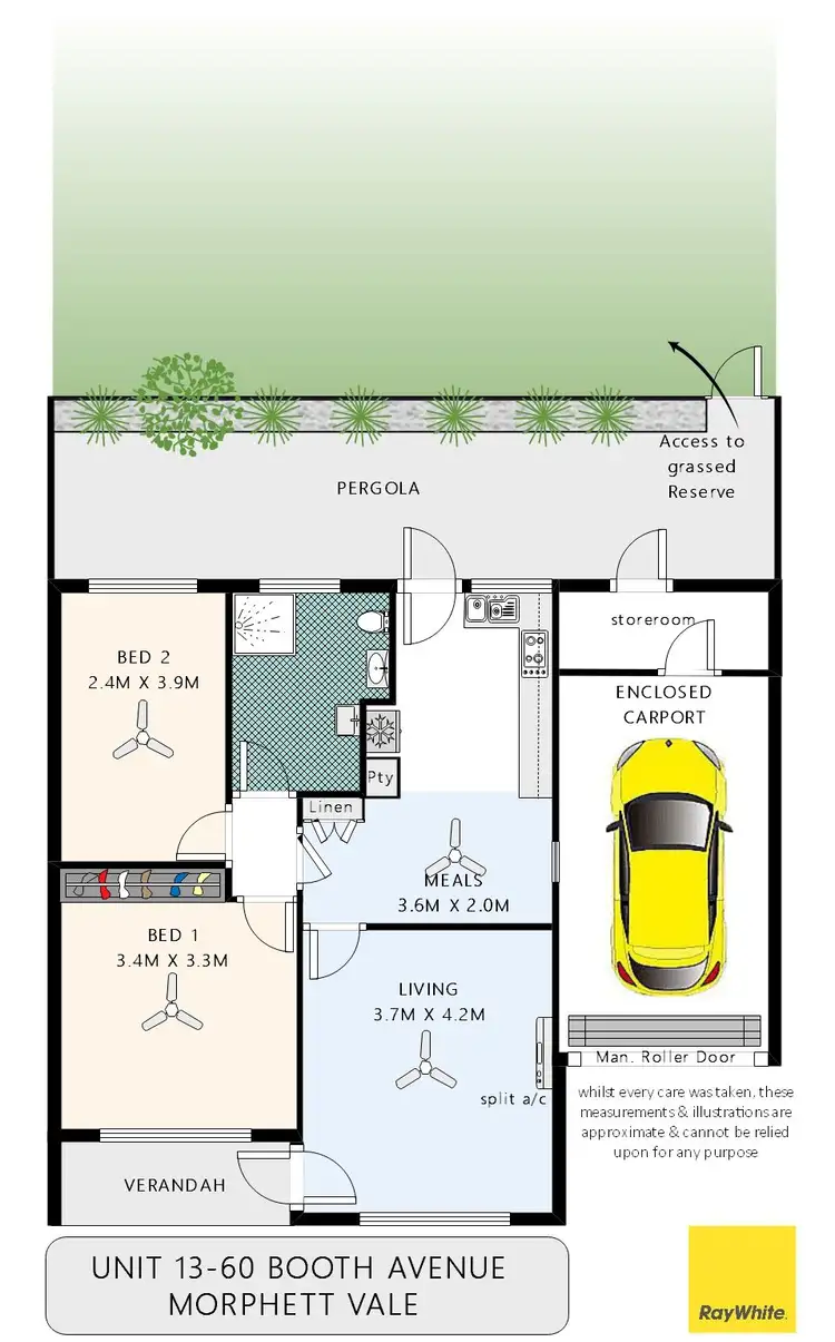 Floorplan of Homely unit listing, Unit 13/60 Booth Avenue, Morphett Vale SA 5162