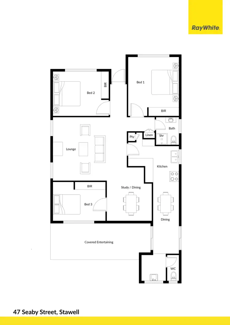 Floorplan of Homely house listing, 47 Seaby Street, Stawell VIC 3380