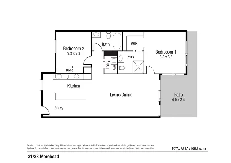 Floorplan of Homely unit listing, 31/38 Morehead Street, South Townsville QLD 4810