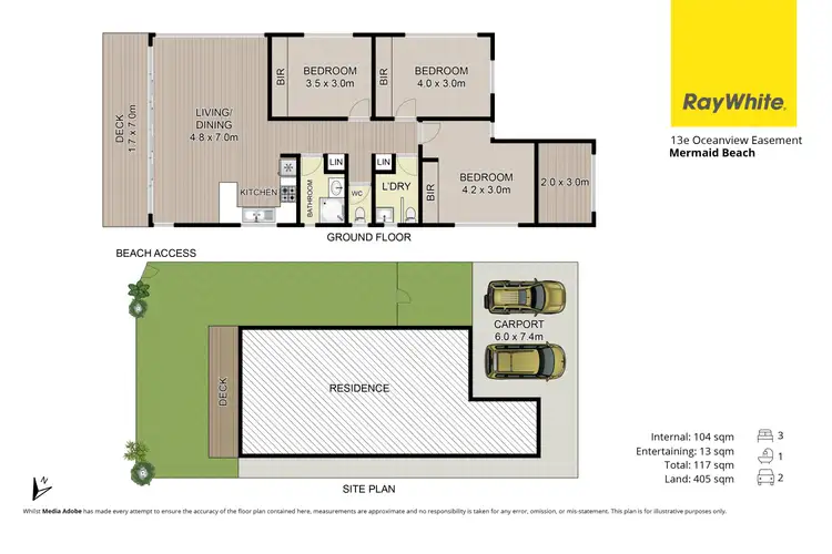 Floorplan of Homely house listing, 13E Ocean View Easement, Mermaid Beach QLD 4218