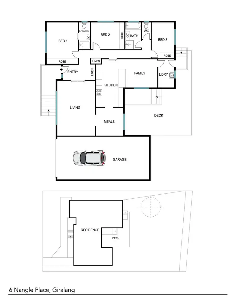 Floorplan of Homely house listing, 6 Nangle Place, Giralang ACT 2617
