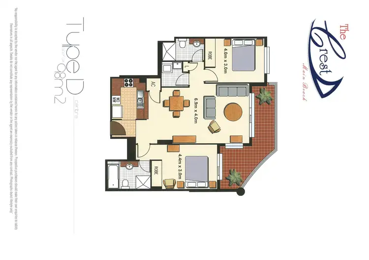Floorplan of Homely apartment listing, 2/15 Breaker Street, Main Beach QLD 4217