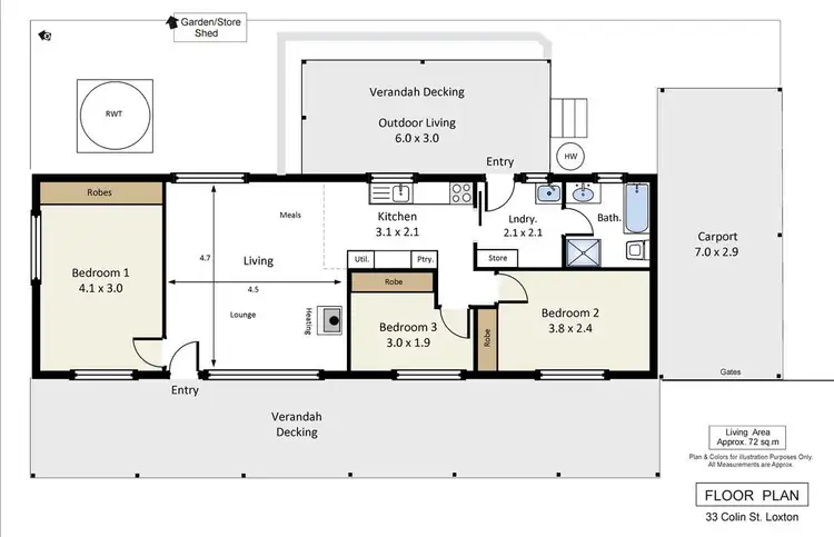 Floorplan of Homely house listing, 33 Colin Street, Loxton SA 5333